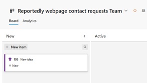 Work item created in Azure Boards backlog